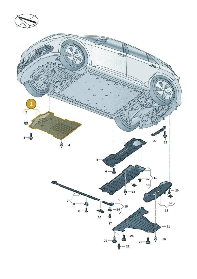 1EA825236C — SEAT CUPRA Born (2021-) diagram 10s825000, position 1
