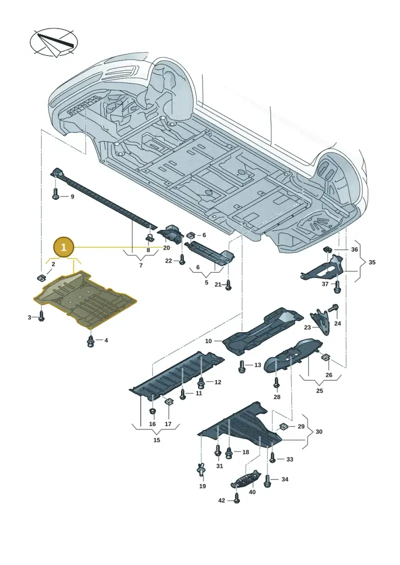 1EA825236C — Volkswagen ID.4 (2020-2025) diagram 11a825000, position 1