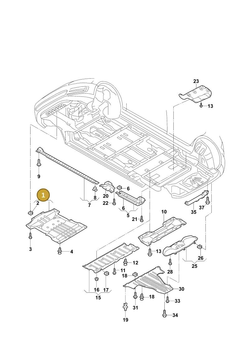 1EA825236C — Volkswagen ID.6 X (2021-) diagram 12d825000, position 1