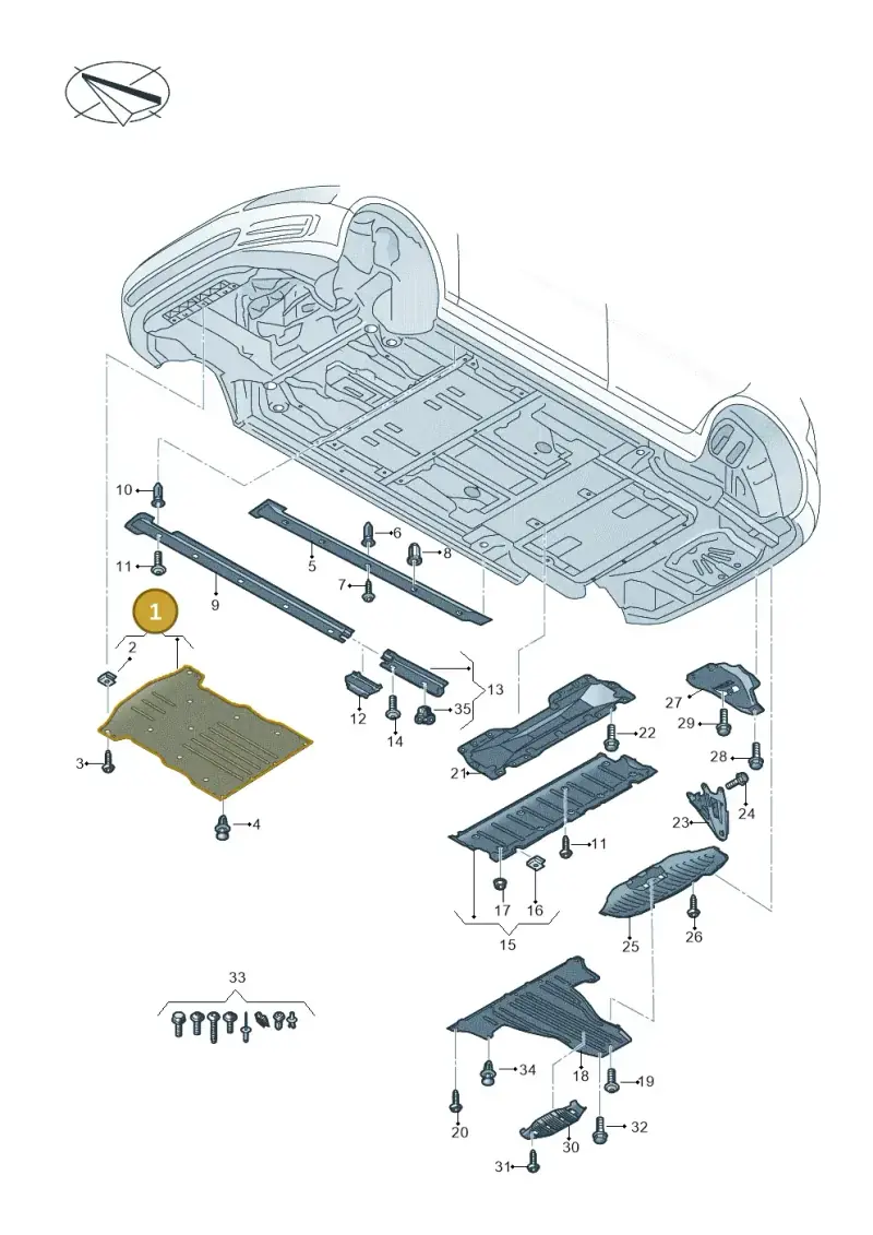 1EA825236C — Audi Q4 Sportback (2021-2025) diagram 89a825000, position 1
