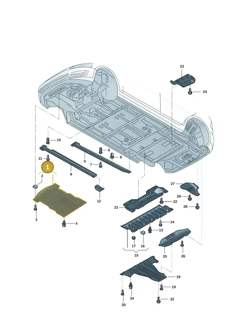 1EA825236C — Audi Q5 e-tron (2021-) diagram 89d825000, position 1