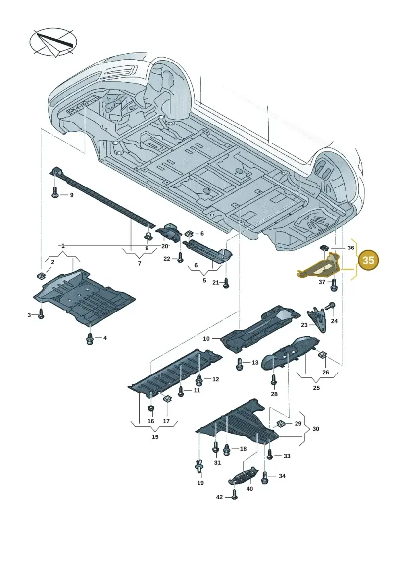 1EA825921C — Volkswagen ID.4 Pro (2020-2023) diagram 11a825000, position 35