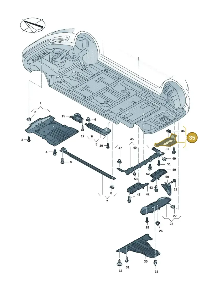 1EA825921C — Volkswagen ID.7 Limousine Pro (2023-) diagram 14b825000, position 35