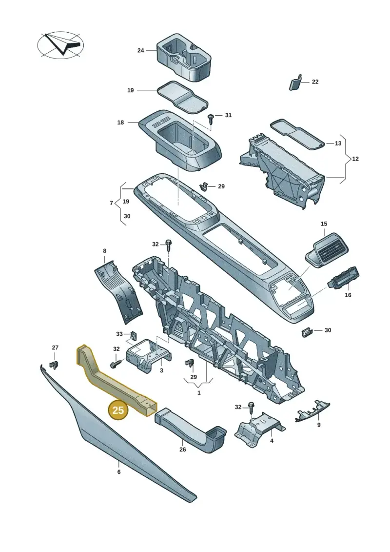 1EA864253 — Volkswagen ID.4 Pro (2020-2023) diagram 11a863050, position 25