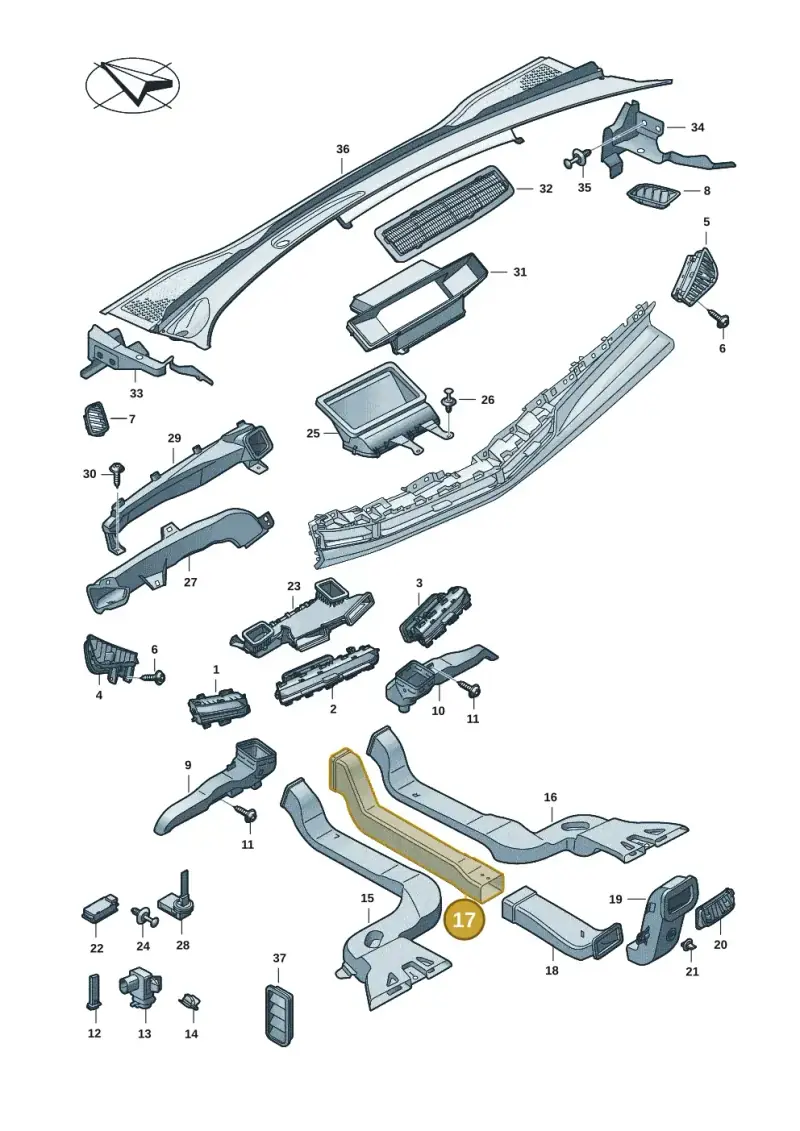 1EA864253 — Volkswagen ID.UNYX (2024-) diagram 11h819300, position 17