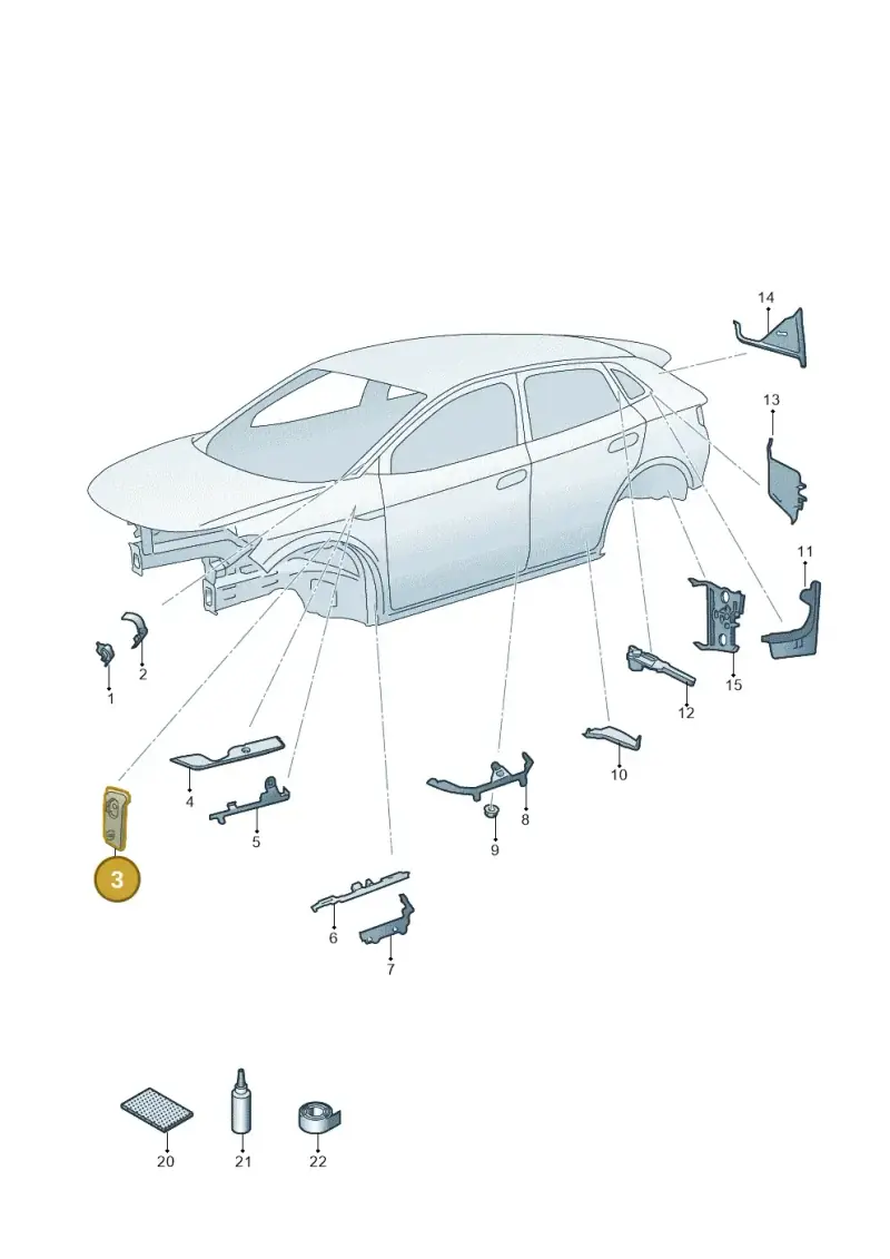 1EA864421 — Volkswagen ID.4 Pro (2020-2023) diagram 11a864000, position 3