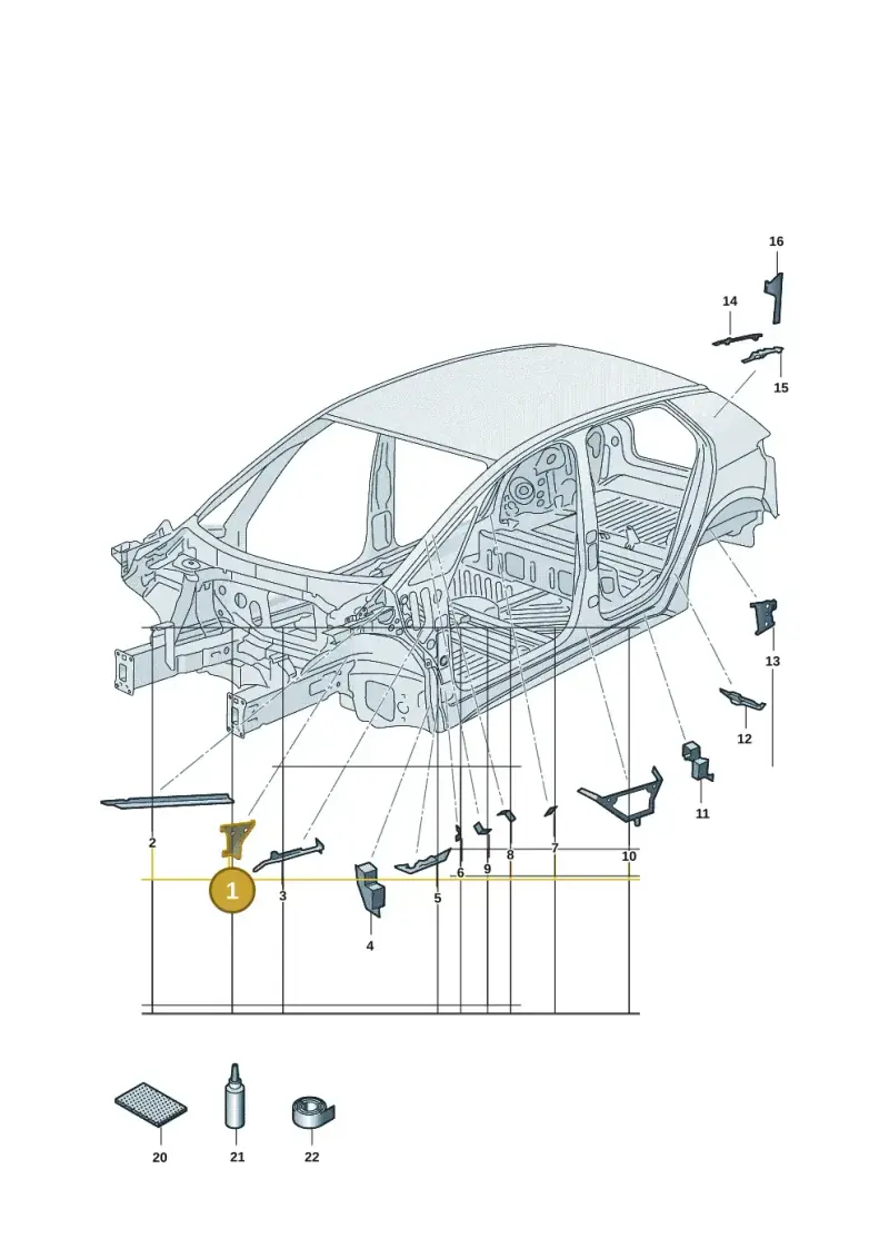 1EA864422 — Volkswagen ID.3 Pro (2019-2024) diagram 10a864000, position 1
