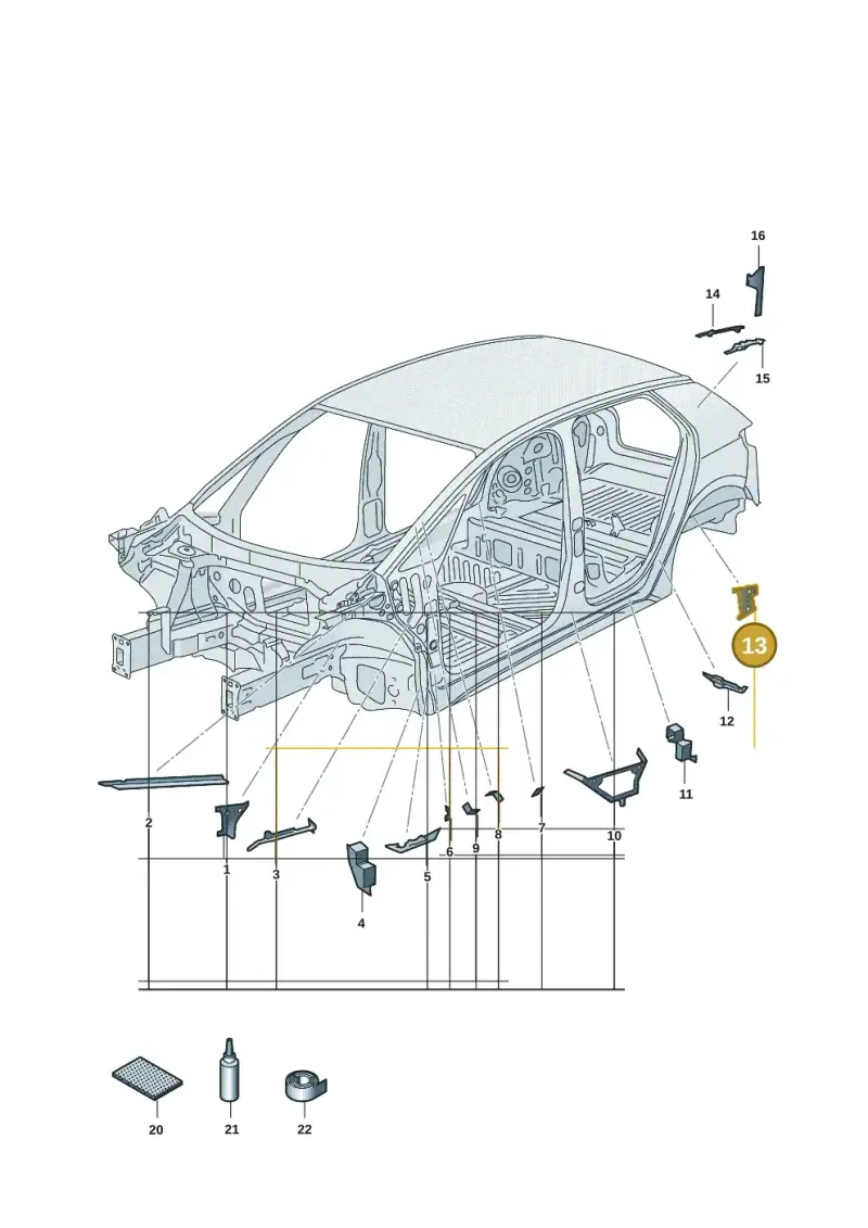 1EA864625 — Volkswagen ID.3 Pro (2019-2024) diagram 10a864000, position 13
