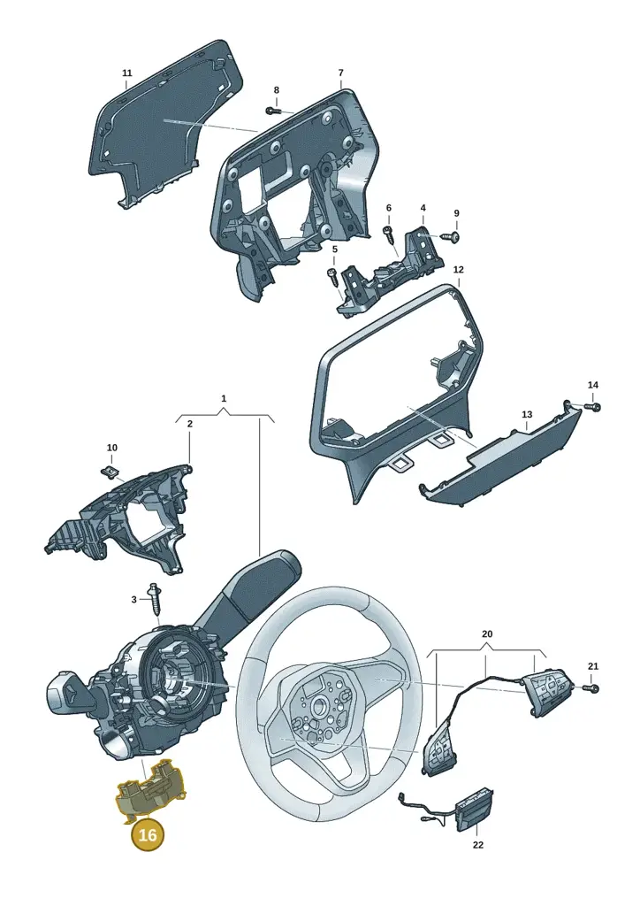 1EA905861 — Volkswagen ID.Buzz (2022-) diagram 15a953500, position 16