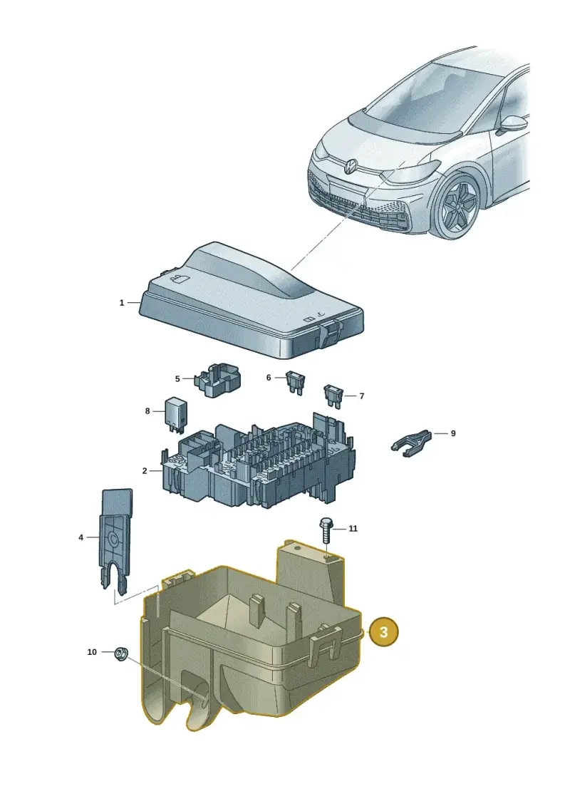 1EA907361A — Volkswagen ID.3 Pro (2019-2024) diagram 10a937010, position 3