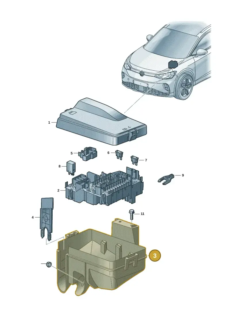 1EA907361A — Volkswagen ID.4 Pro (2020-2023) diagram 11a937010, position 3