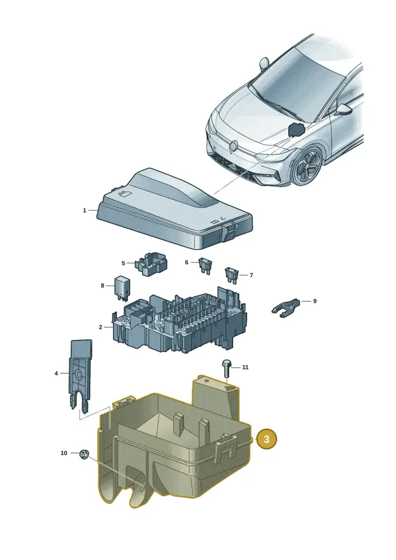 1EA907361A — Volkswagen ID.7 Limousine Pro (2023-) diagram 14b937030, position 3