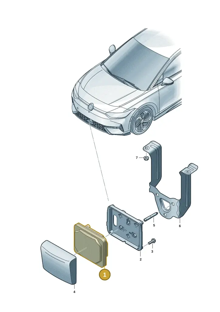 1EA907550B — Volkswagen ID.7 Limousine Pro (2023-) diagram 14b907600, position 1