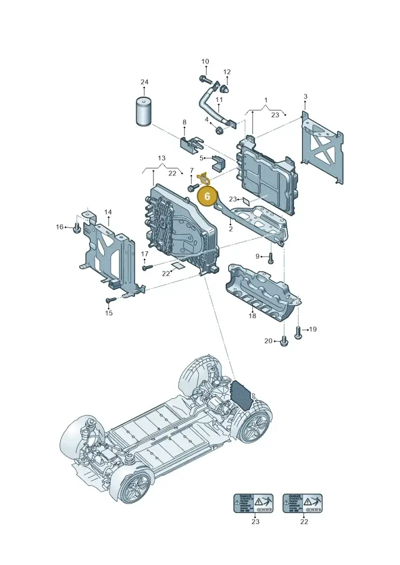 1EA907742A — Volkswagen ID.4 Pro (2020-2023) diagram 11a909195, position 6