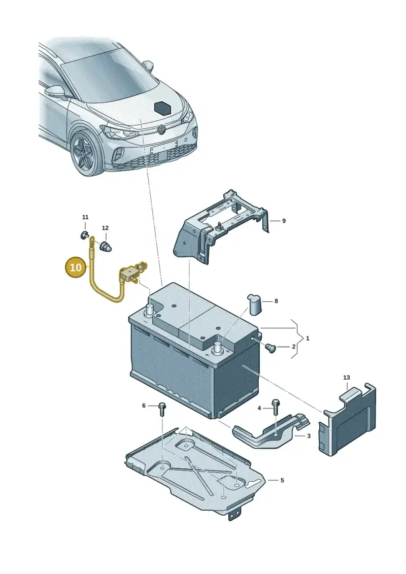 1EA915181C — Volkswagen ID.4 Pro (2020-2023) diagram 11a915000, position 10