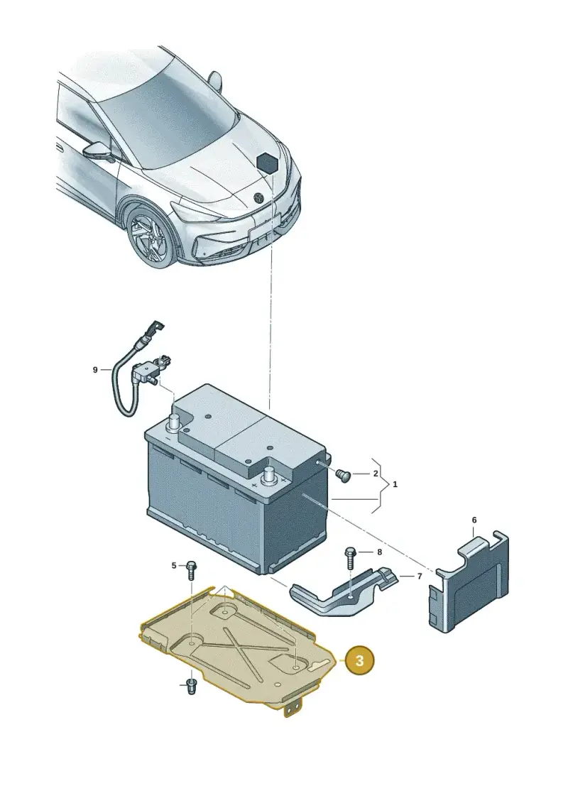 1EA915331D — Volkswagen ID.UNYX (2024-) diagram 11h915000, position 3