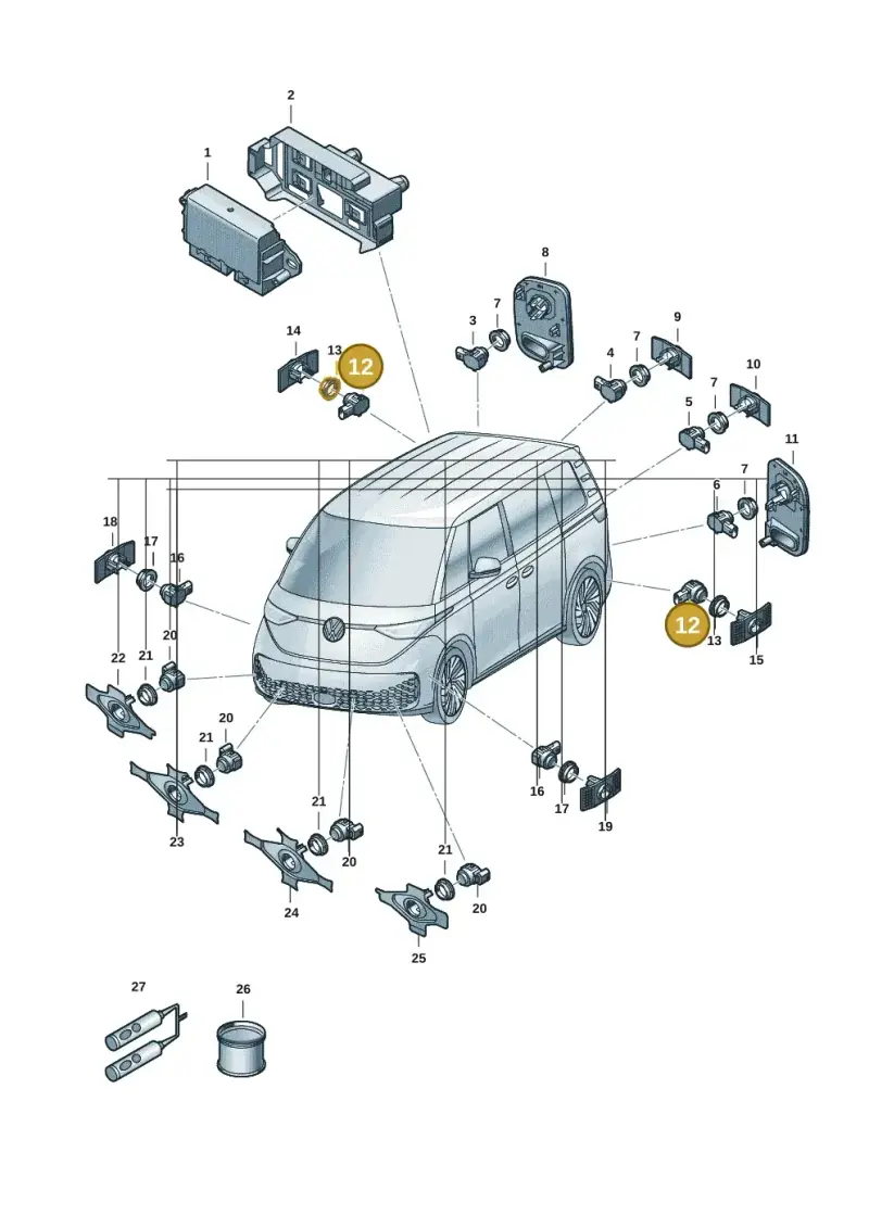 1EA919275 — Volkswagen ID. Buzz (2022-2025) diagram 15a919000, position 12
