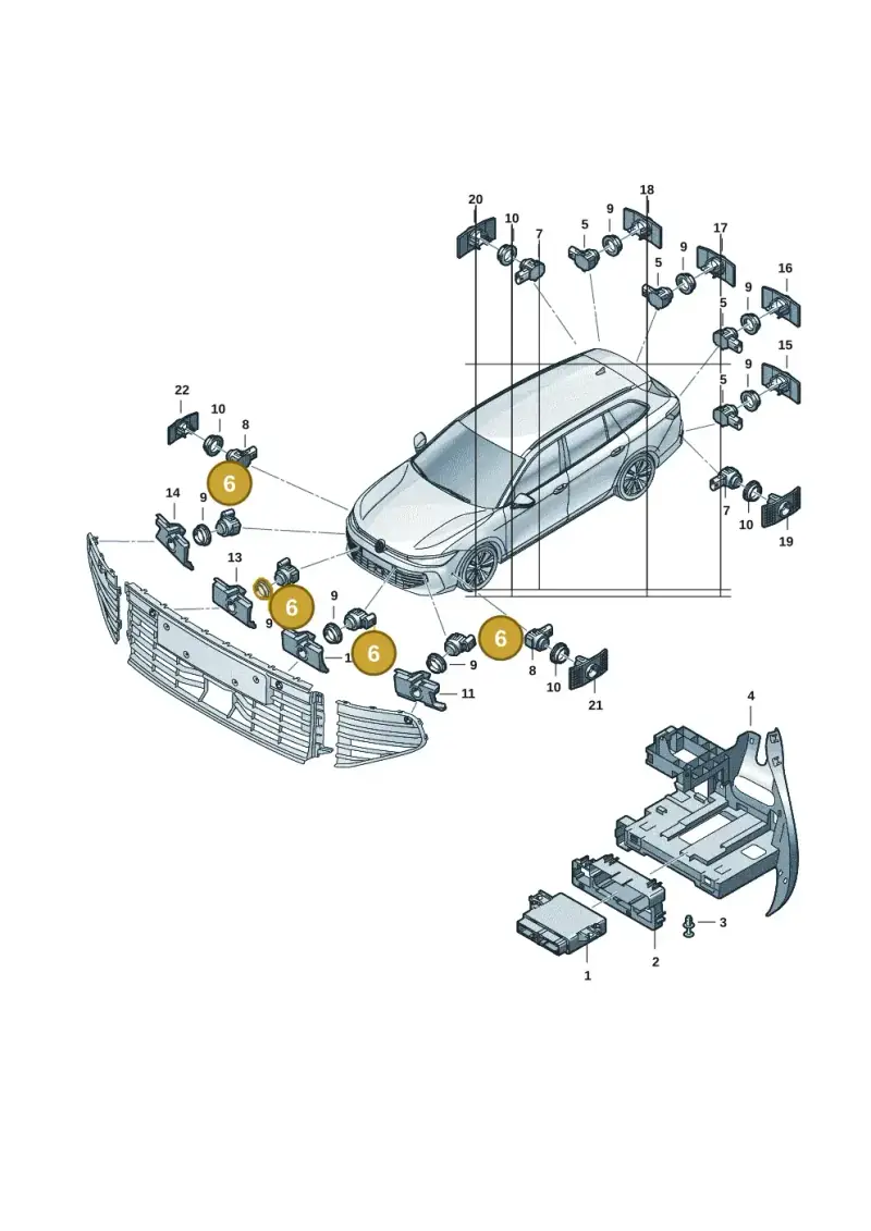 1EA919275 — Volkswagen Passat Estate (2023-2025) diagram 3j0919000, position 6