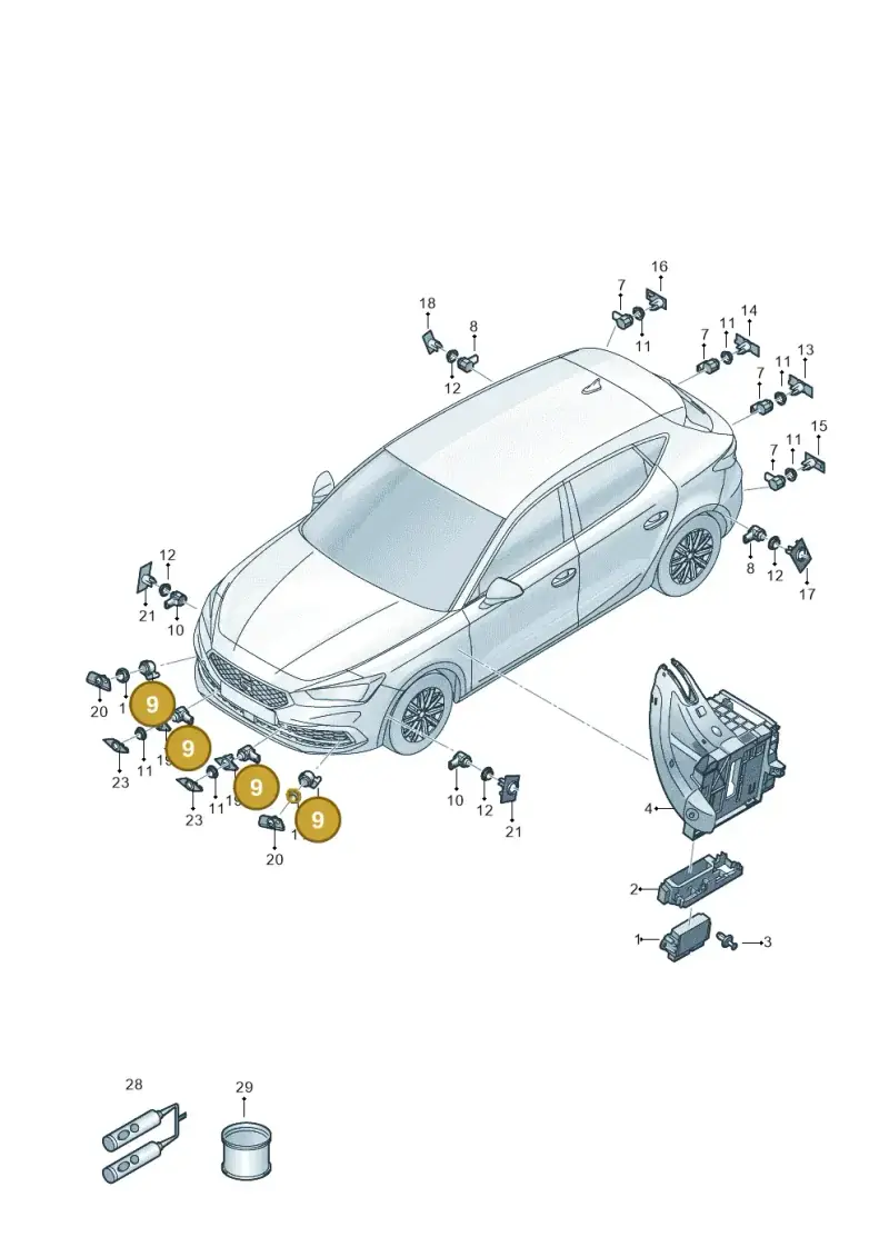 1EA919275 — SEAT Leon (2019-) diagram 5fn919000, position 9