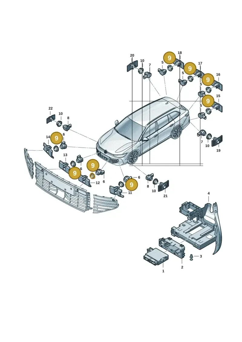 1EA919275C — Volkswagen Passat estate (2023-) diagram 3j0919000, position 9