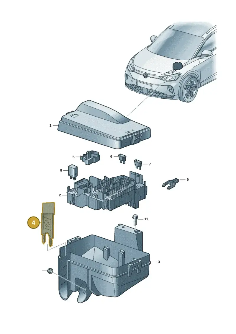 1EA927165 — Volkswagen ID.4 Pro (2020-2023) diagram 11a937010, position 4