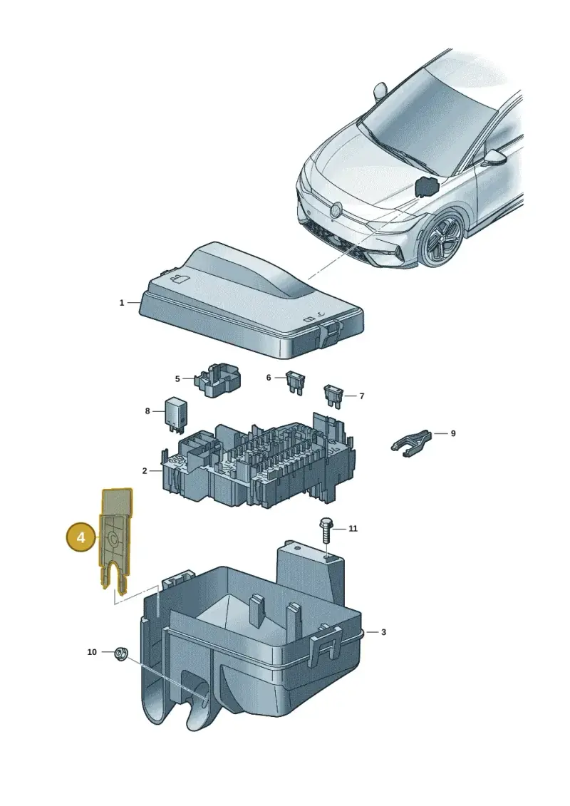 1EA927165 — Volkswagen ID.7 Limousine Pro (2023-) diagram 14b937030, position 4