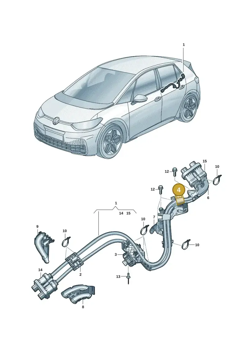 1EA937545 — Volkswagen ID.3 Pro (2019-2024) diagram 10a970008, position 4