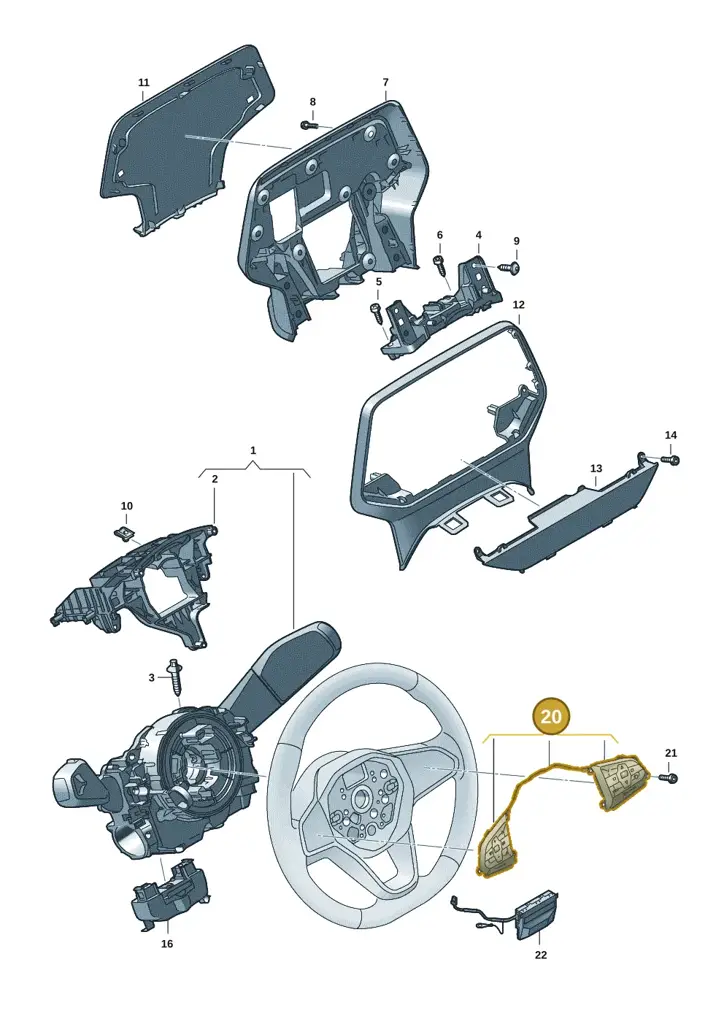 1EA959442HKVQ — Volkswagen ID.Buzz (2022-) diagram 15a953500, position 20