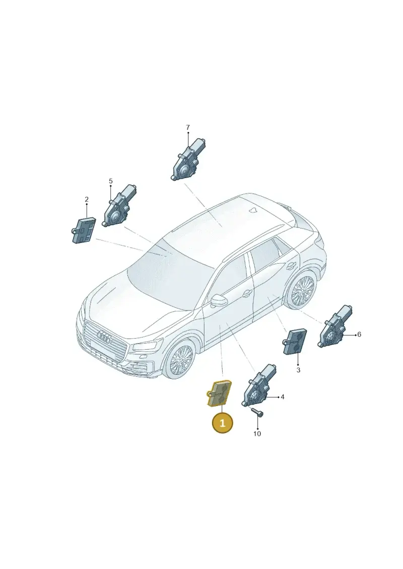 1EA959593B — Audi Q5 e-tron (2021-) diagram 89d959015, position 1