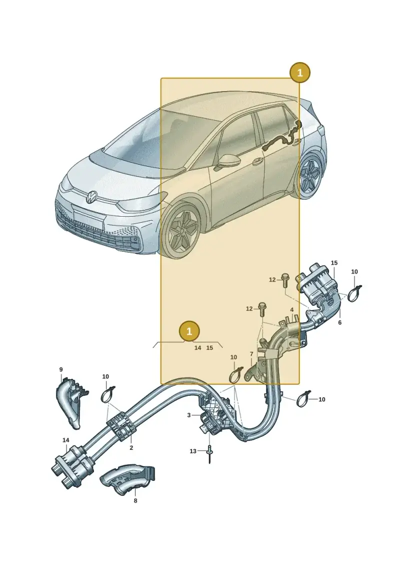 1EA971015AA — Volkswagen ID.3 Pro (2019-2024) diagram 10a970008, position 1