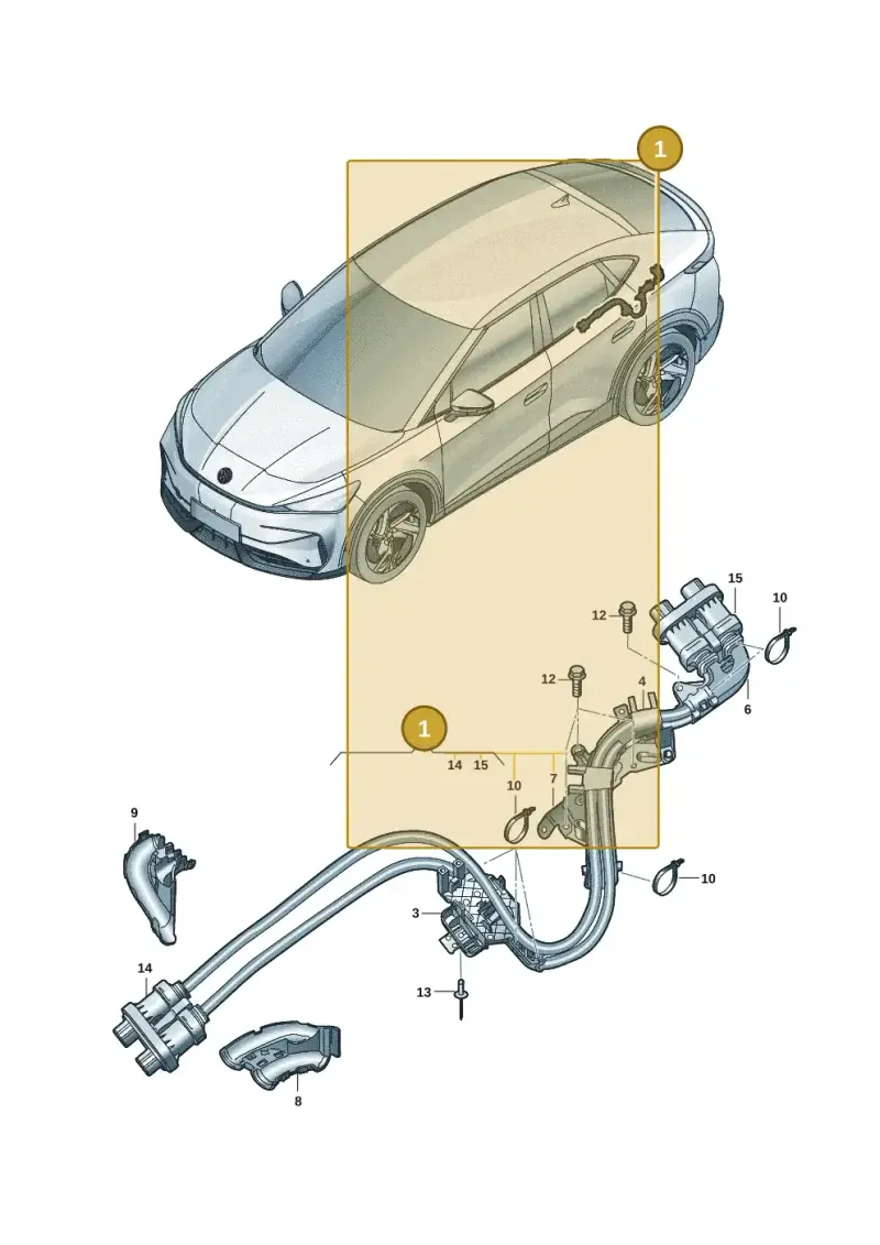1EA971015AB — Volkswagen ID.UNYX (2024-) diagram 11h970050, position 1