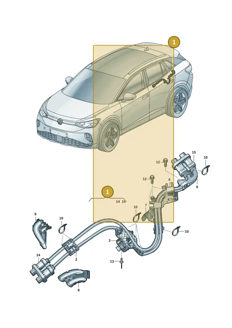 1EA971015T — Volkswagen ID.4 (2020-2025) diagram 11a970008, position 1
