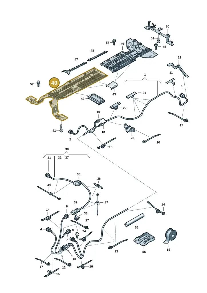 1EA971341D — Volkswagen ID.7 Limousine Pro (2023-) diagram 14b970100, position 40