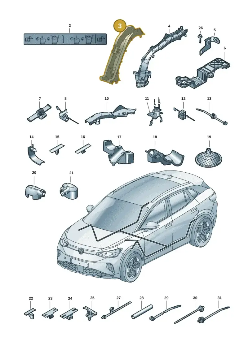 1EA971445 — Volkswagen ID.4 Pro (2020-2023) diagram 11a972001, position 3