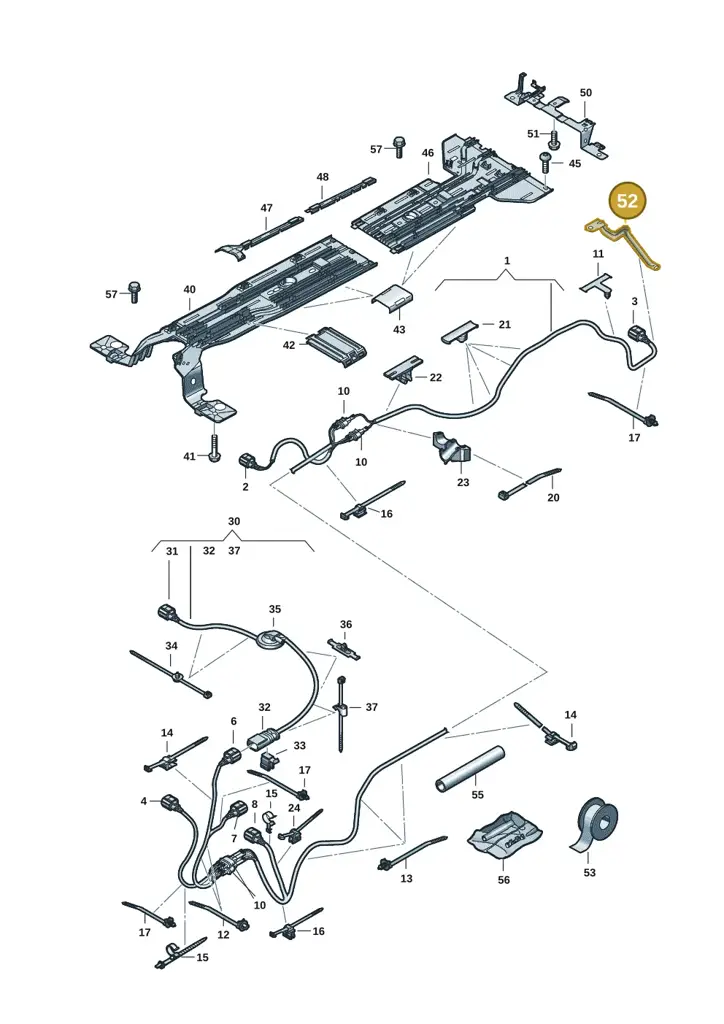 1EA971458P — Volkswagen ID.7 Limousine Pro (2023-) diagram 14b970100, position 52