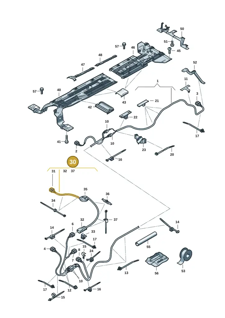 1EA971475F — Volkswagen ID.7 Limousine Pro (2023-) diagram 14b970100, position 30