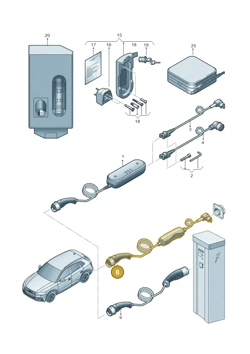 1EA971675AB — Audi Q5 (2016-2020) diagram 896970000, position 8