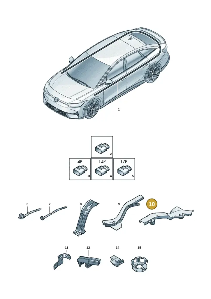 1EA971824A — Volkswagen ID.7 Limousine Pro (2023-) diagram 14b971900, position 10