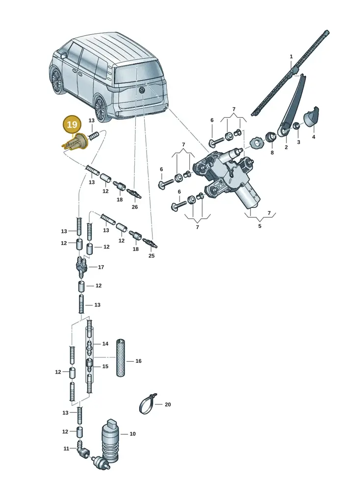1EA971841 — Volkswagen ID.Buzz (2022-) diagram 15a955340, position 19