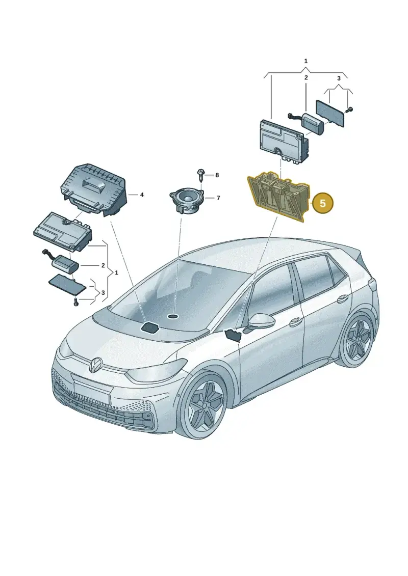 1EA971845 — Volkswagen ID.3 Pro (2019-2024) diagram 10a035060, position 5