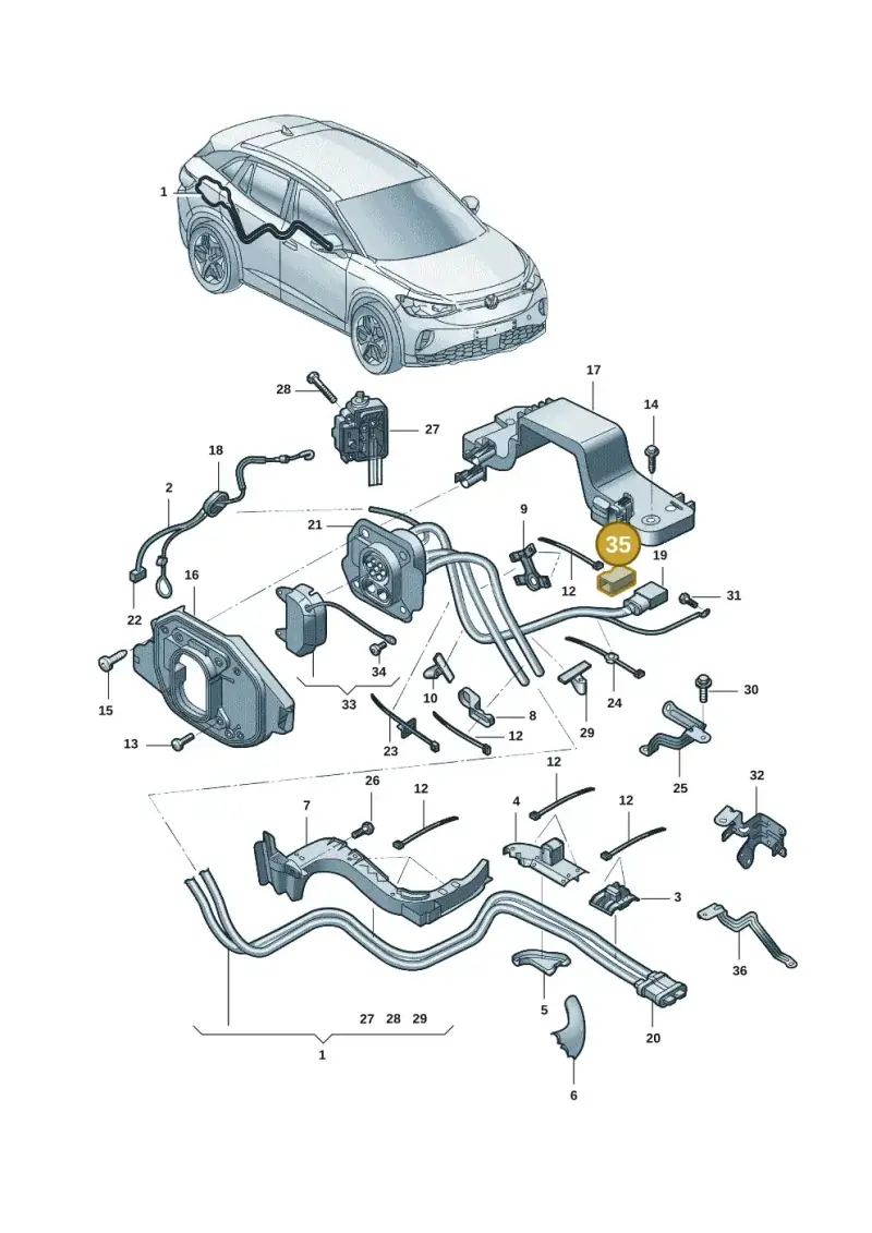 1EA971921B — Volkswagen ID.6 X (2021-) diagram 10d970050, position 35
