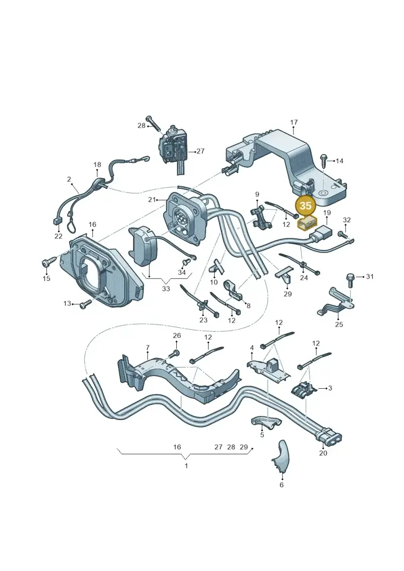 1EA971921B — Audi Q4 Sportback (2021-2025) diagram 89a970310, position 35