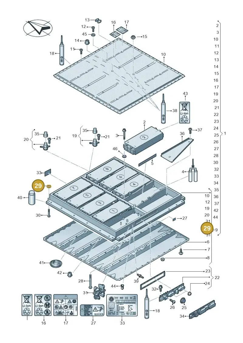 1EA998103 — Volkswagen ID.4 Pro (2020-2023) diagram 052915050, position 29