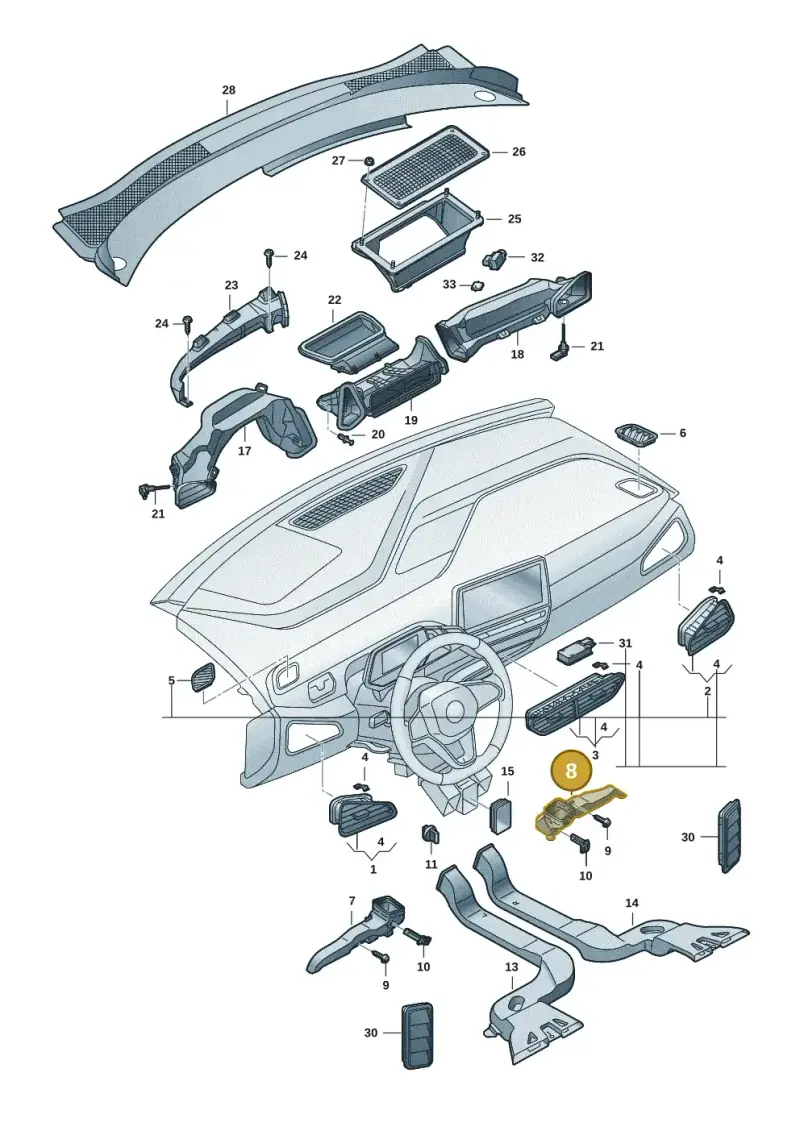 1EB819152C — Volkswagen ID.3 Pro (2019-2024) diagram 10a819300, position 8