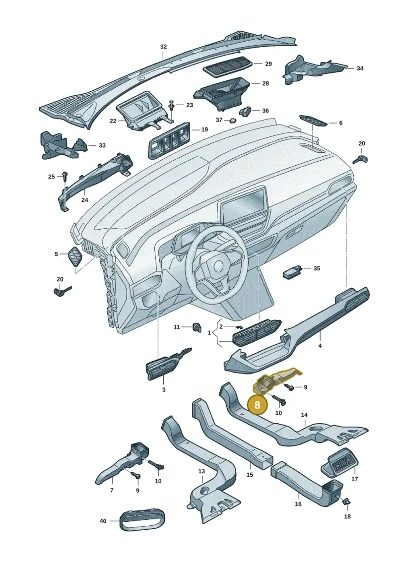 1EB819152C — Volkswagen ID.4 Pro (2020-2023) diagram 11a819300, position 8