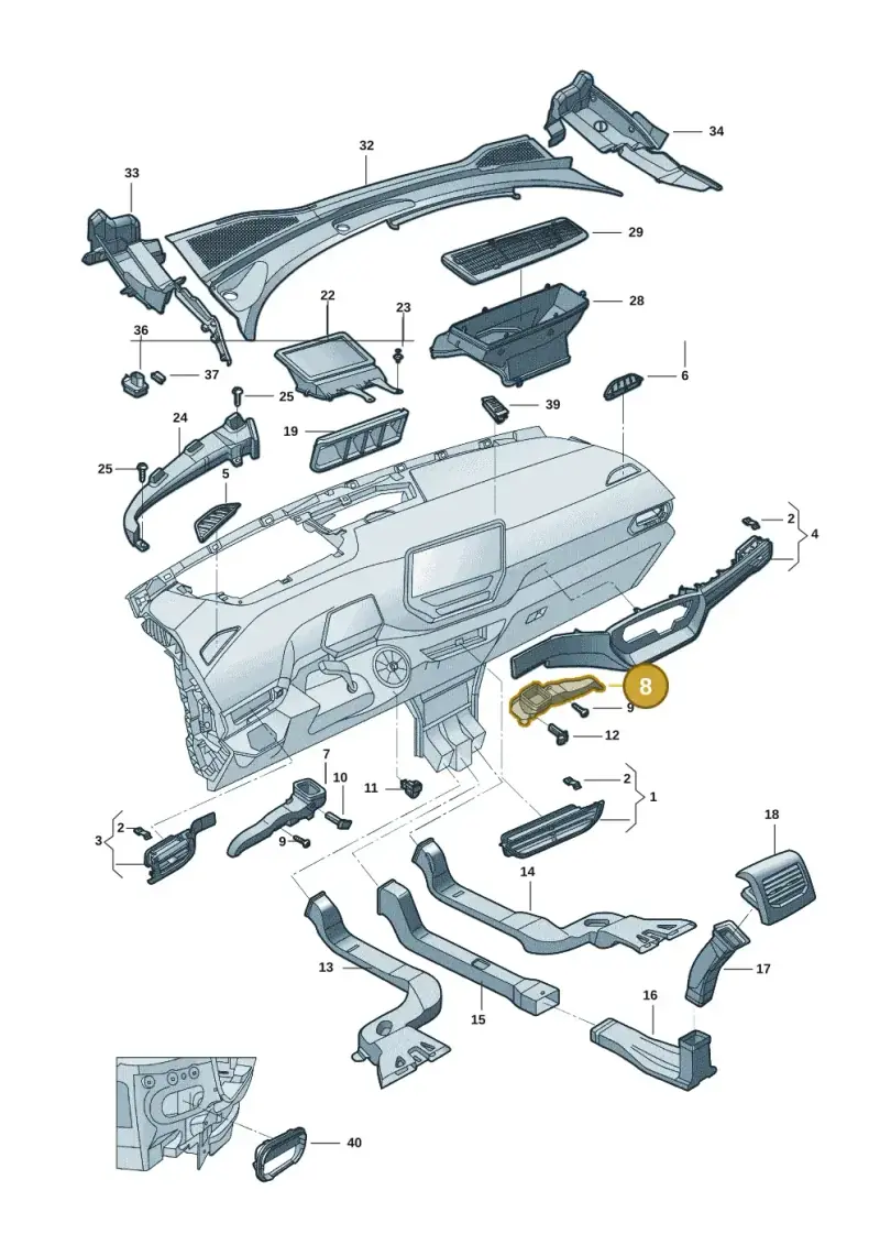 1EB819152C — Volkswagen ID.6 X (2021-) diagram 11d819300, position 8