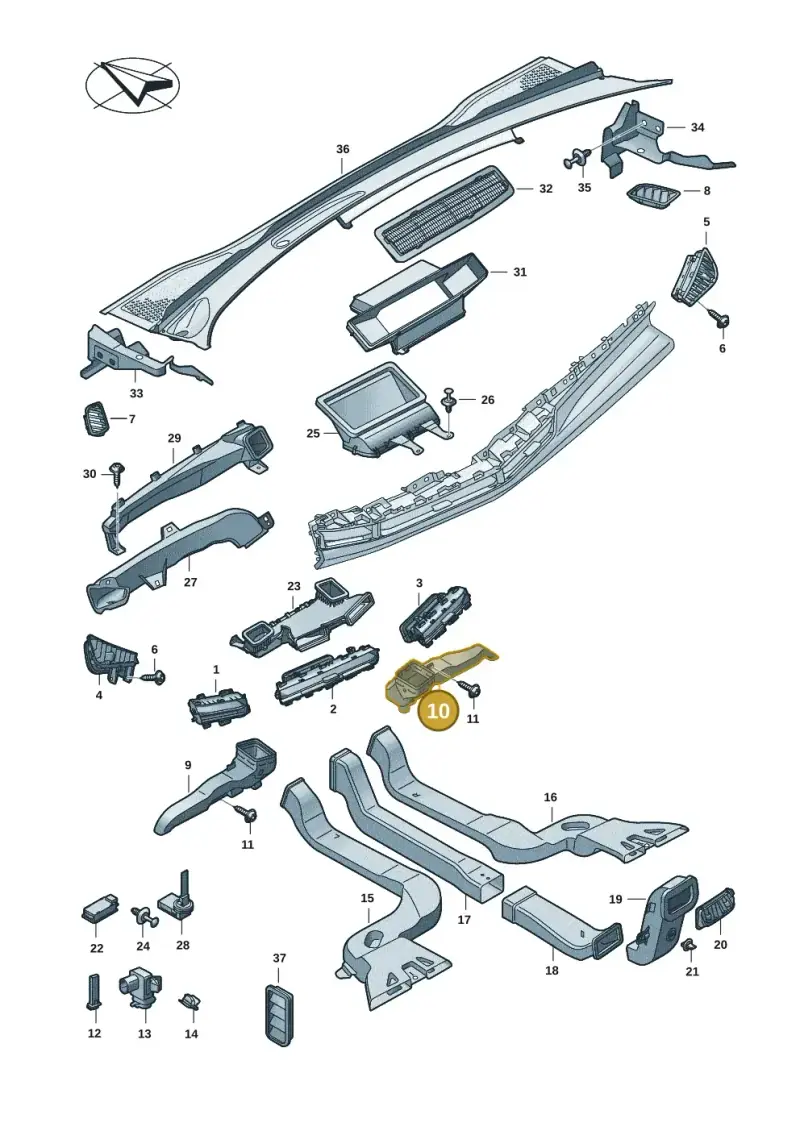 1EB819152C — Volkswagen ID.UNYX (2024-) diagram 11h819300, position 10
