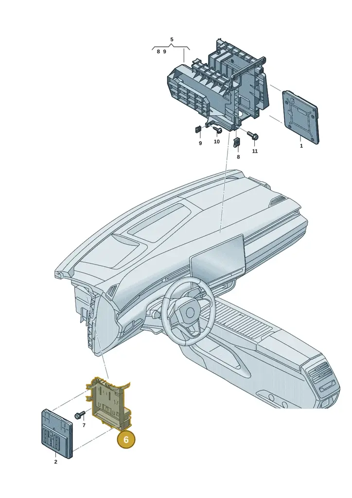 1EB941453A — Volkswagen ID.7 Limousine Pro (2023-) diagram 14b937500, position 6