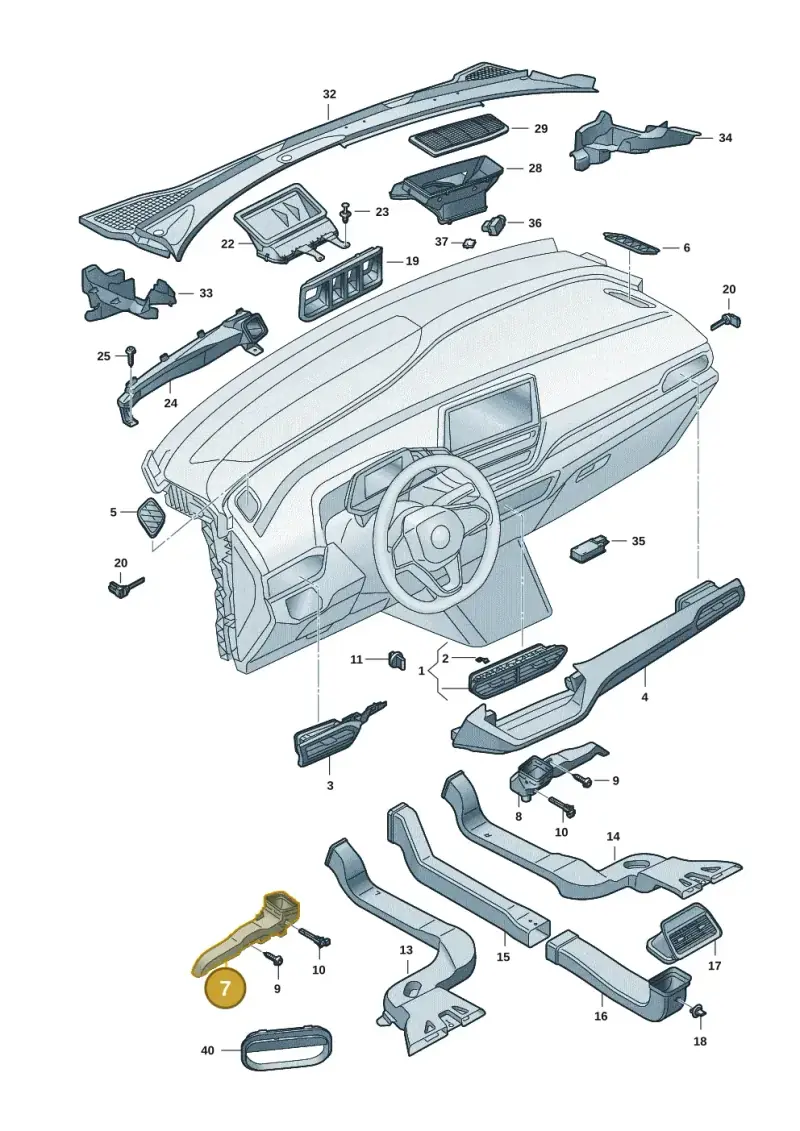 1EC819151D — Volkswagen ID.4 Pro (2020-2023) diagram 11a819300, position 7
