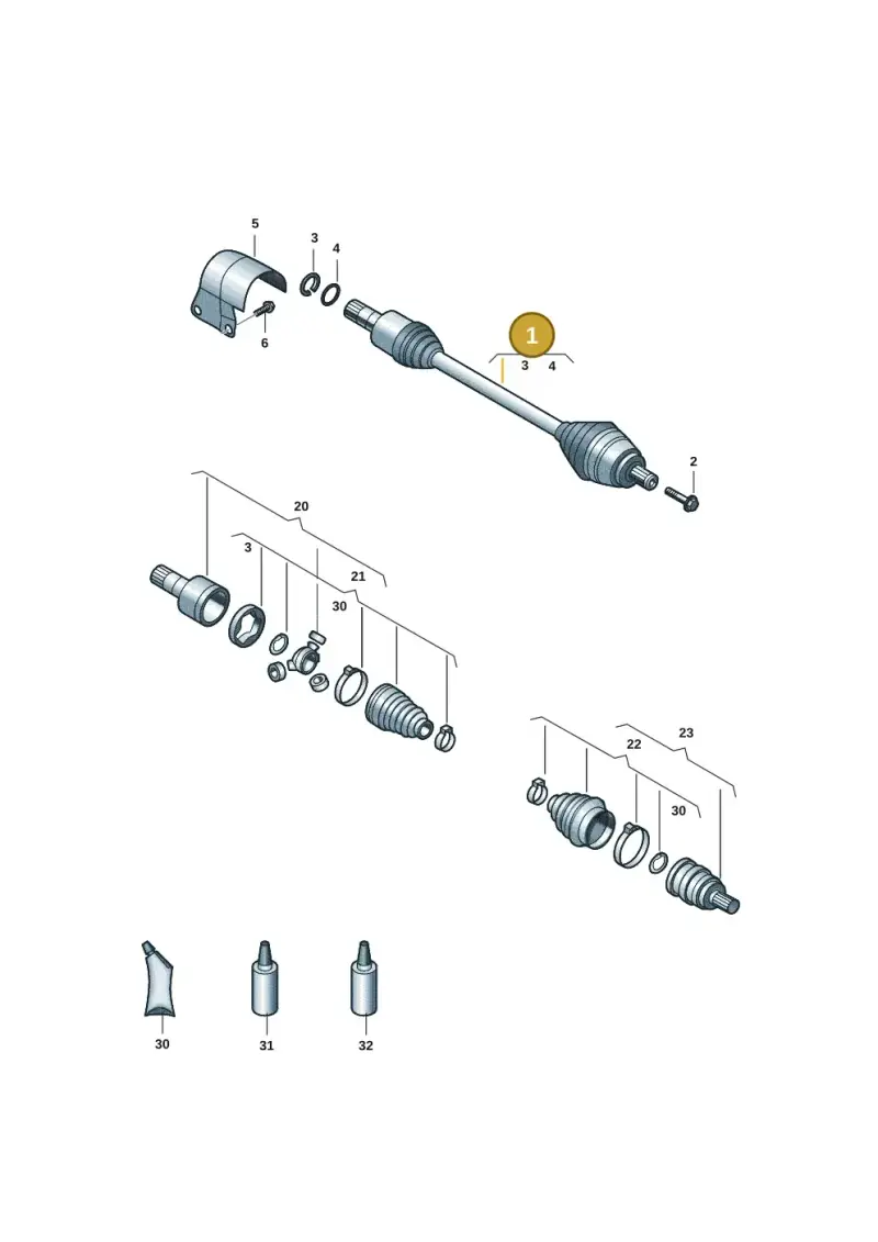 1ED407271B — Audi Q4 Sportback (2022-) diagram 89g407010, position 1